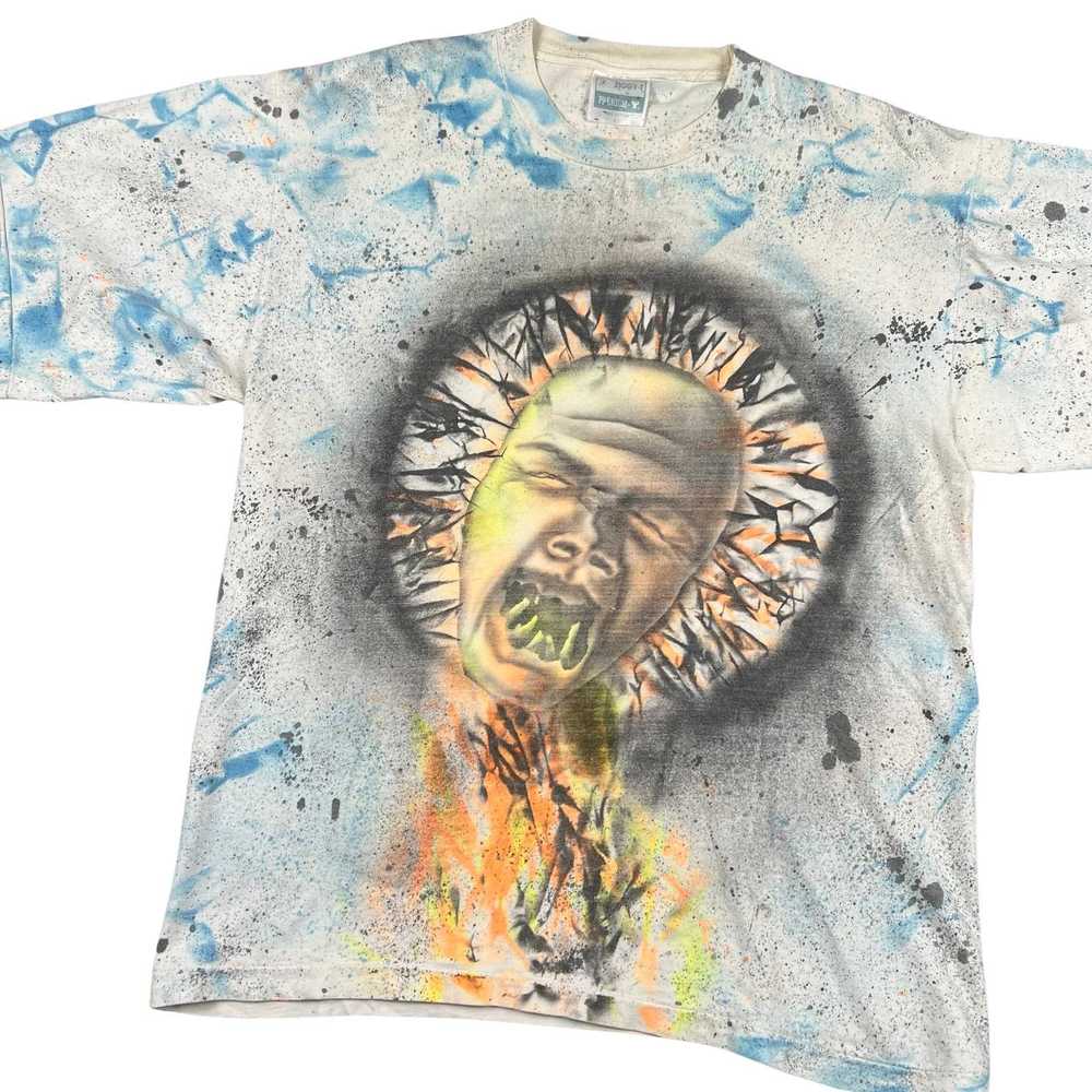 Streetwear × Vintage Vintage crazy airbrush tie d… - image 2