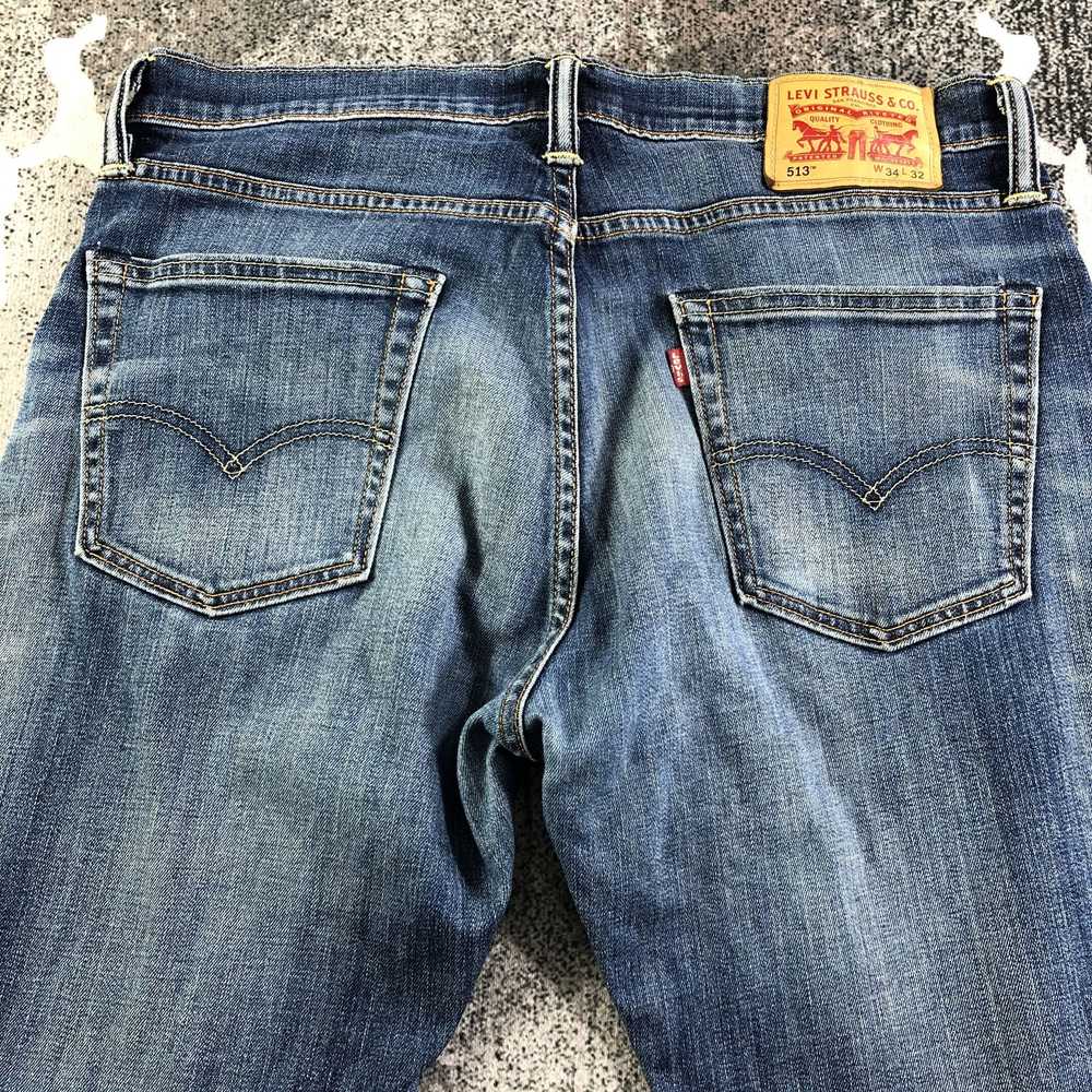 Levi's × Vintage Levis 513 Jeans Faded Blue Denim… - image 4