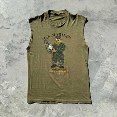 Designer Vintage 1983 US Marines cutoff shirt - image 1