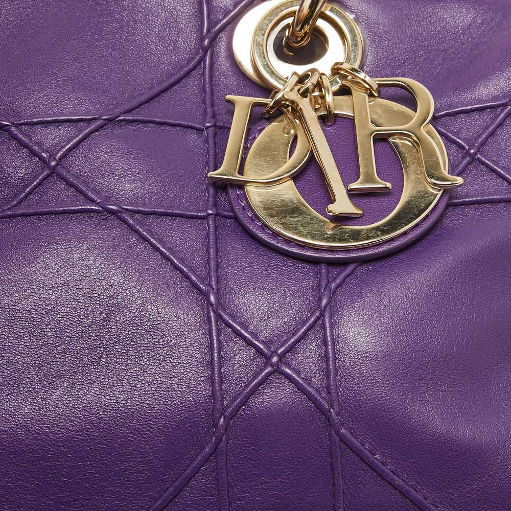 Dior DIOR Purple Leather Granville Polochon Bag - image 5