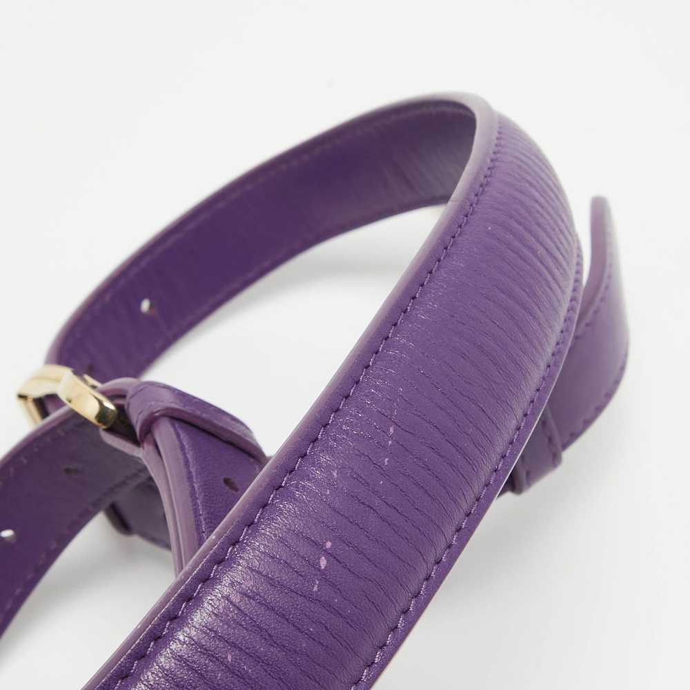 Dior DIOR Purple Leather Granville Polochon Bag - image 6