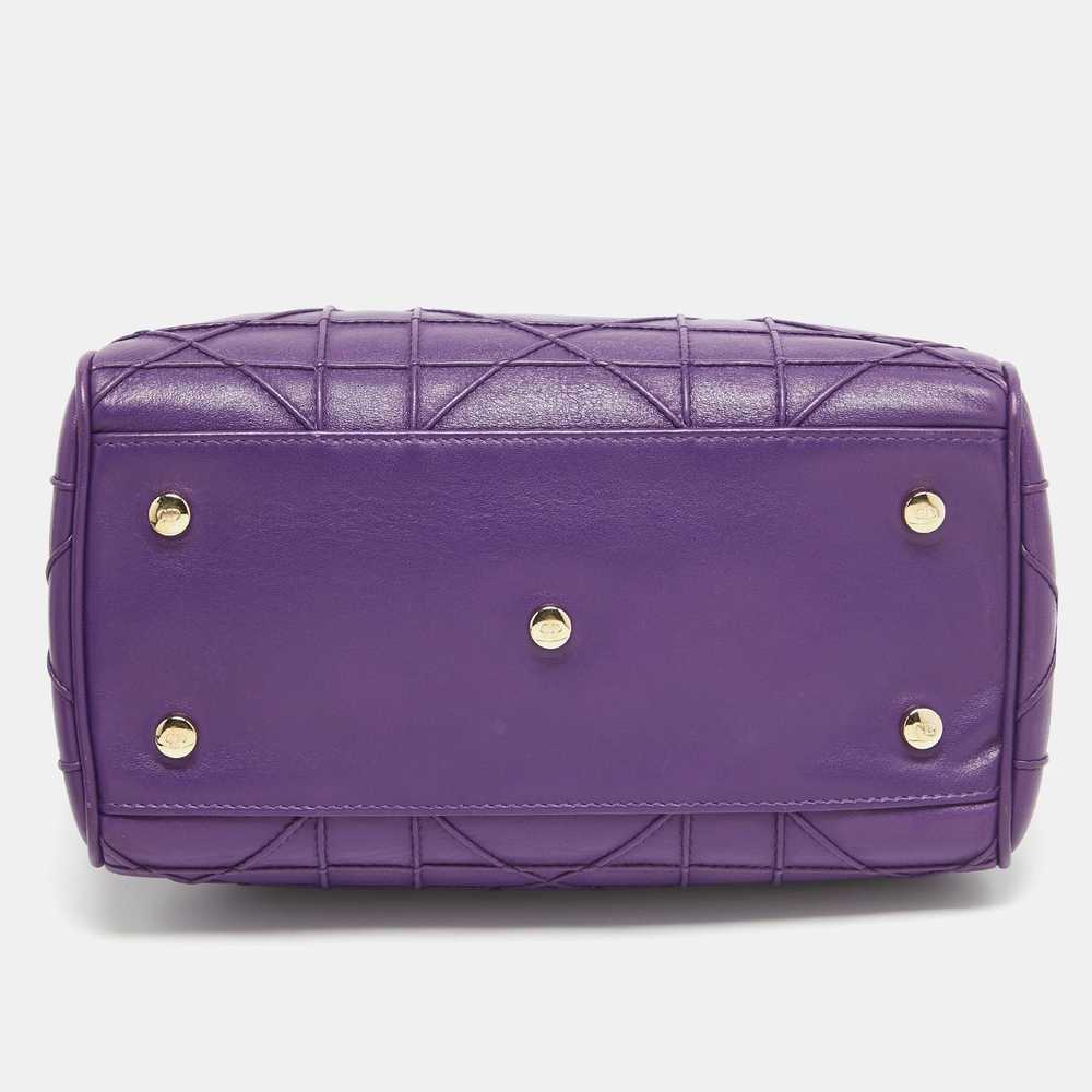 Dior DIOR Purple Leather Granville Polochon Bag - image 7