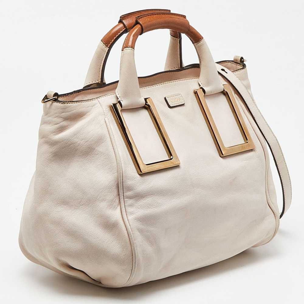 Chloe CHLOE Beige/Brown Leather Ethel Satchel - image 3