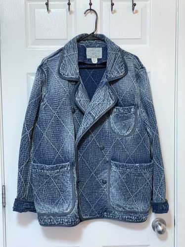 Japanese Brand × Vintage Indigo Sashiko pea coat