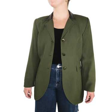 Vintage Vintage Dark Olive Green Blazer Jacket Me… - image 1