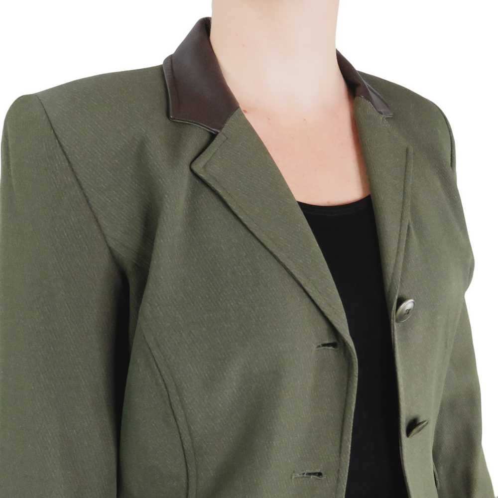 Vintage Vintage Dark Olive Green Blazer Jacket Me… - image 2
