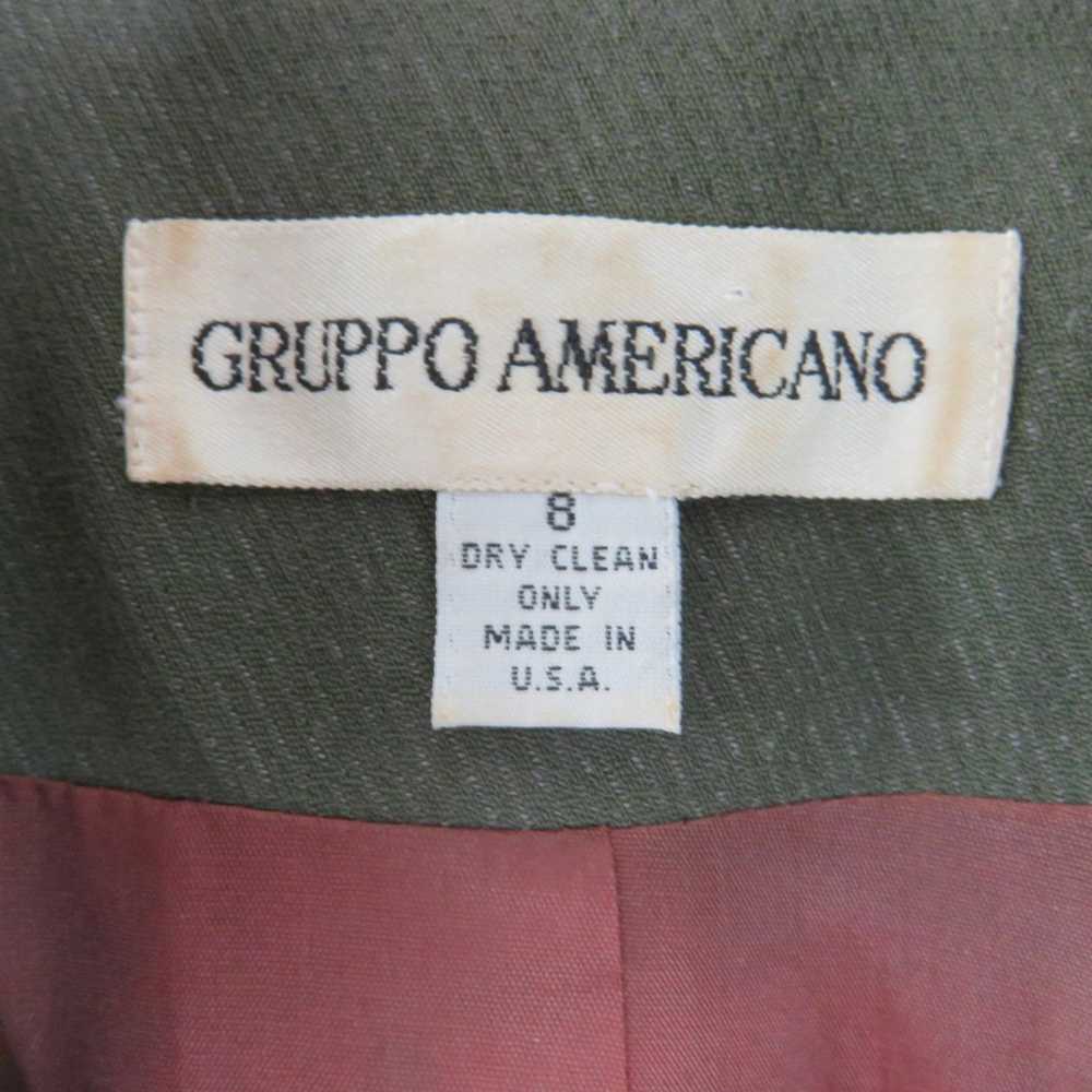 Vintage Vintage Dark Olive Green Blazer Jacket Me… - image 6