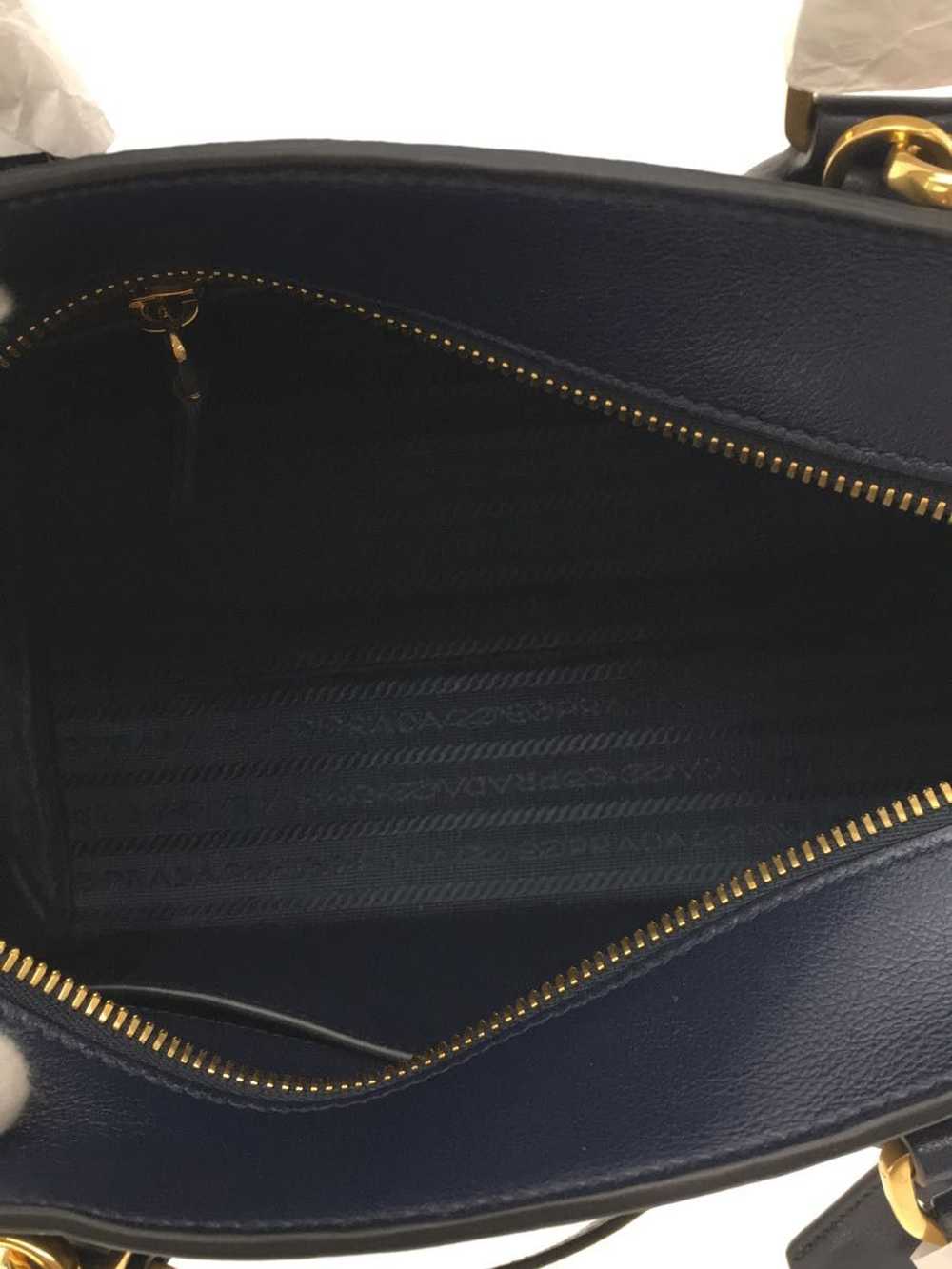 Prada Prada Shoulder Bag Leather Handbag Navy - image 4