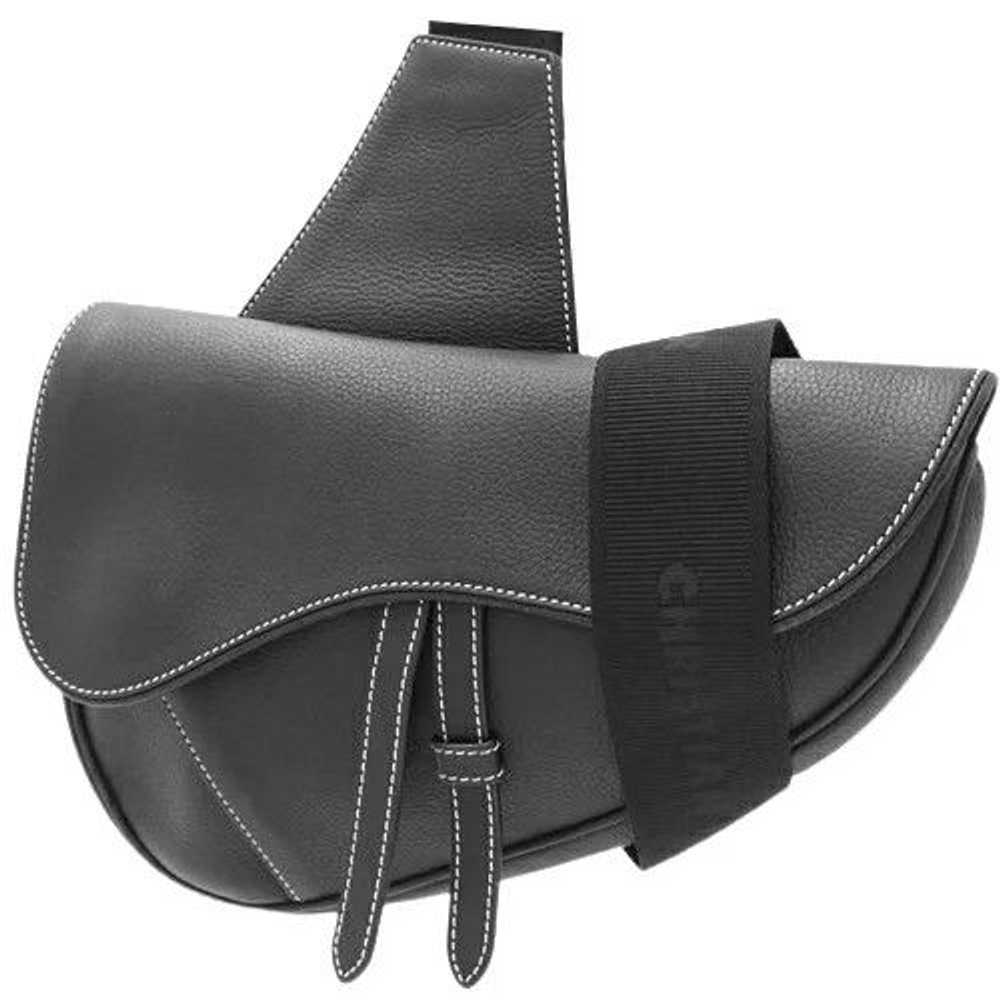 Dior Christian Dior SADDLE Saddle Bag Black Matte Sil… - Gem