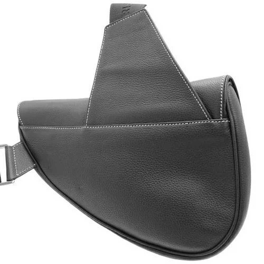 Dior Christian Dior SADDLE Saddle Bag Black Matte Sil… - Gem