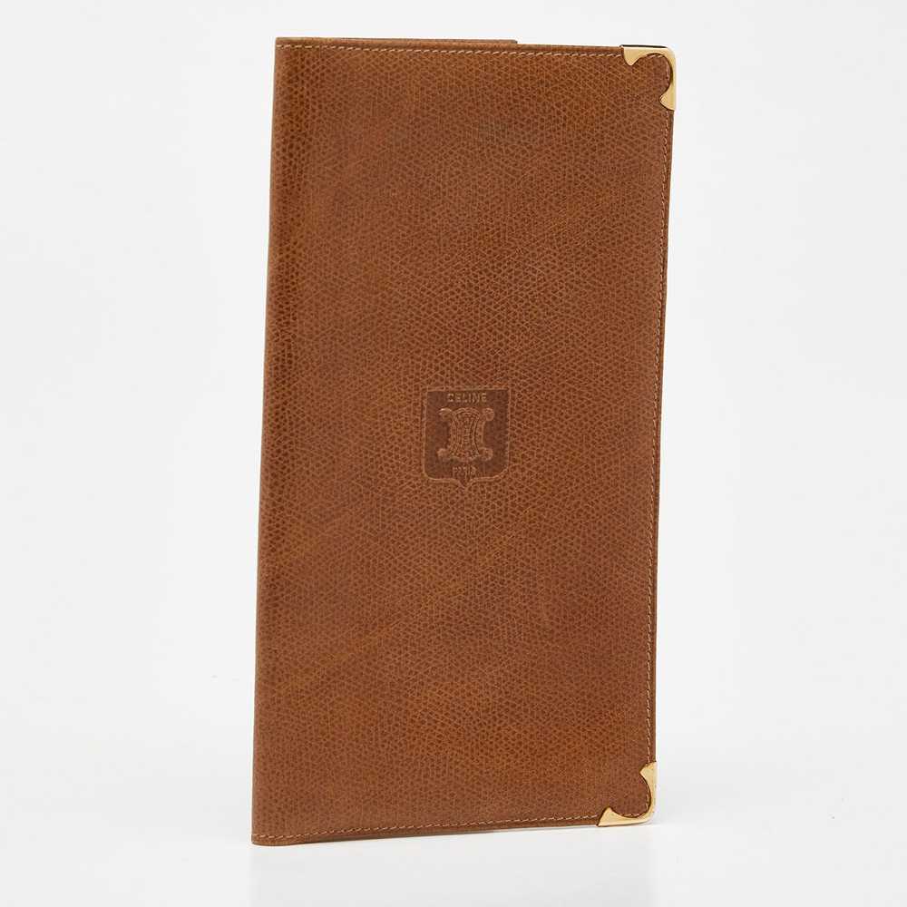 Celine CELINE Brown Leather Cheque Book Holder - image 3