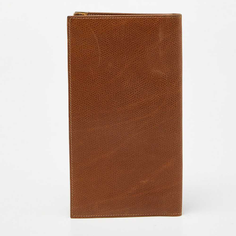 Celine CELINE Brown Leather Cheque Book Holder - image 4
