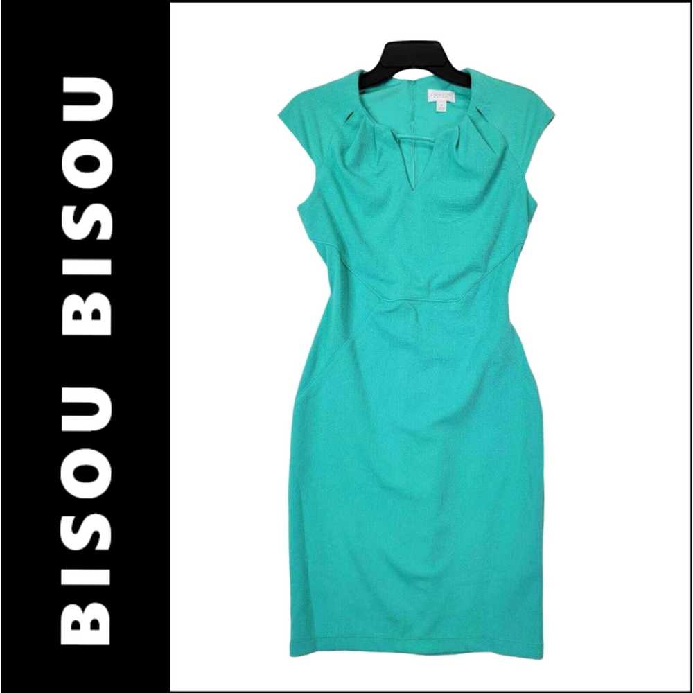 Vintage Bisou Bisou Blue Dress Size 8 Women Forma… - image 1