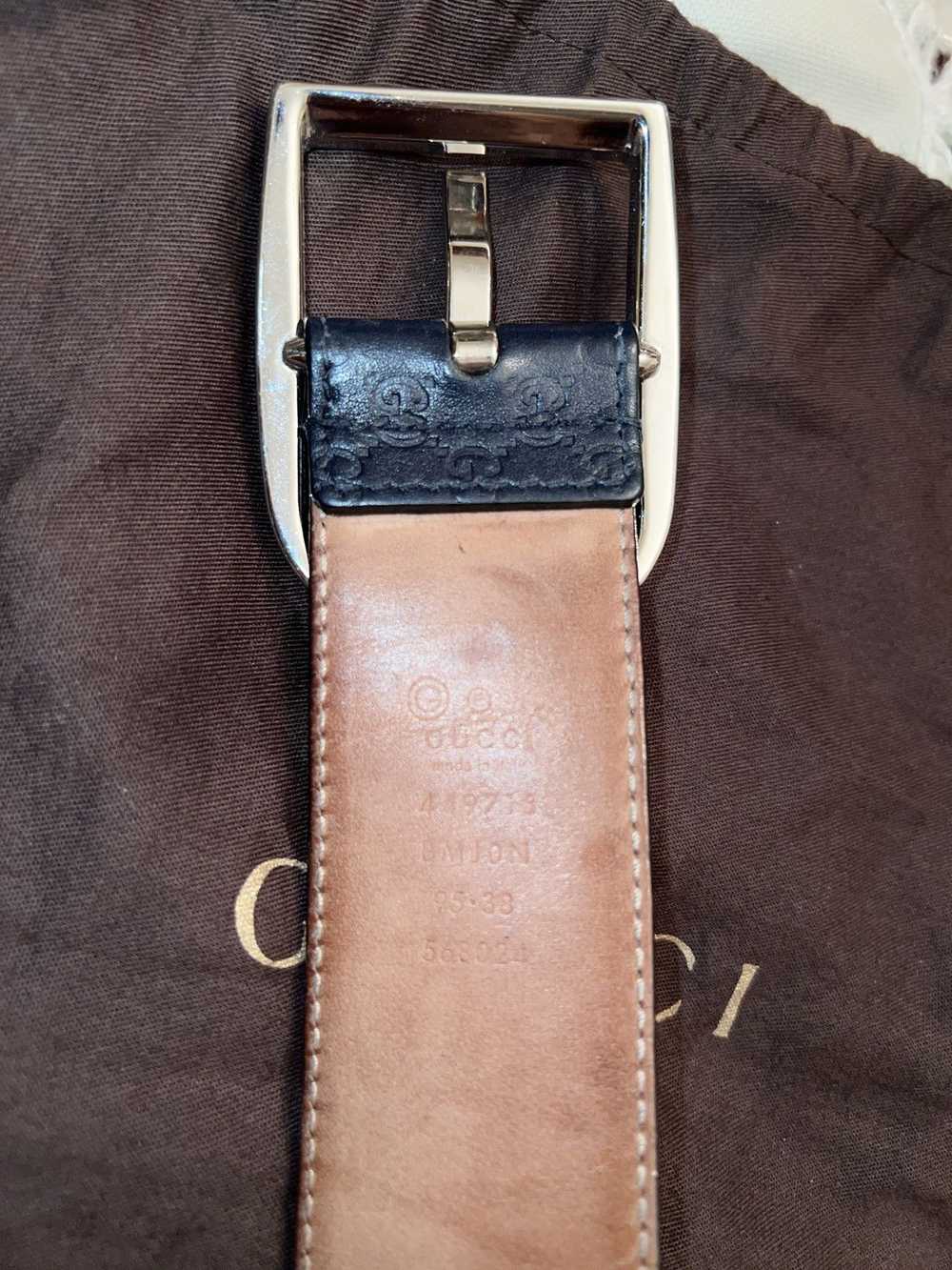 Gucci × Vintage Gucci Guccissima Leather Belt - image 3