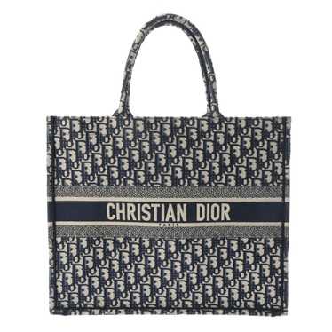 Dior Christian Dior Book Tote Bag Navy Handbag - image 1