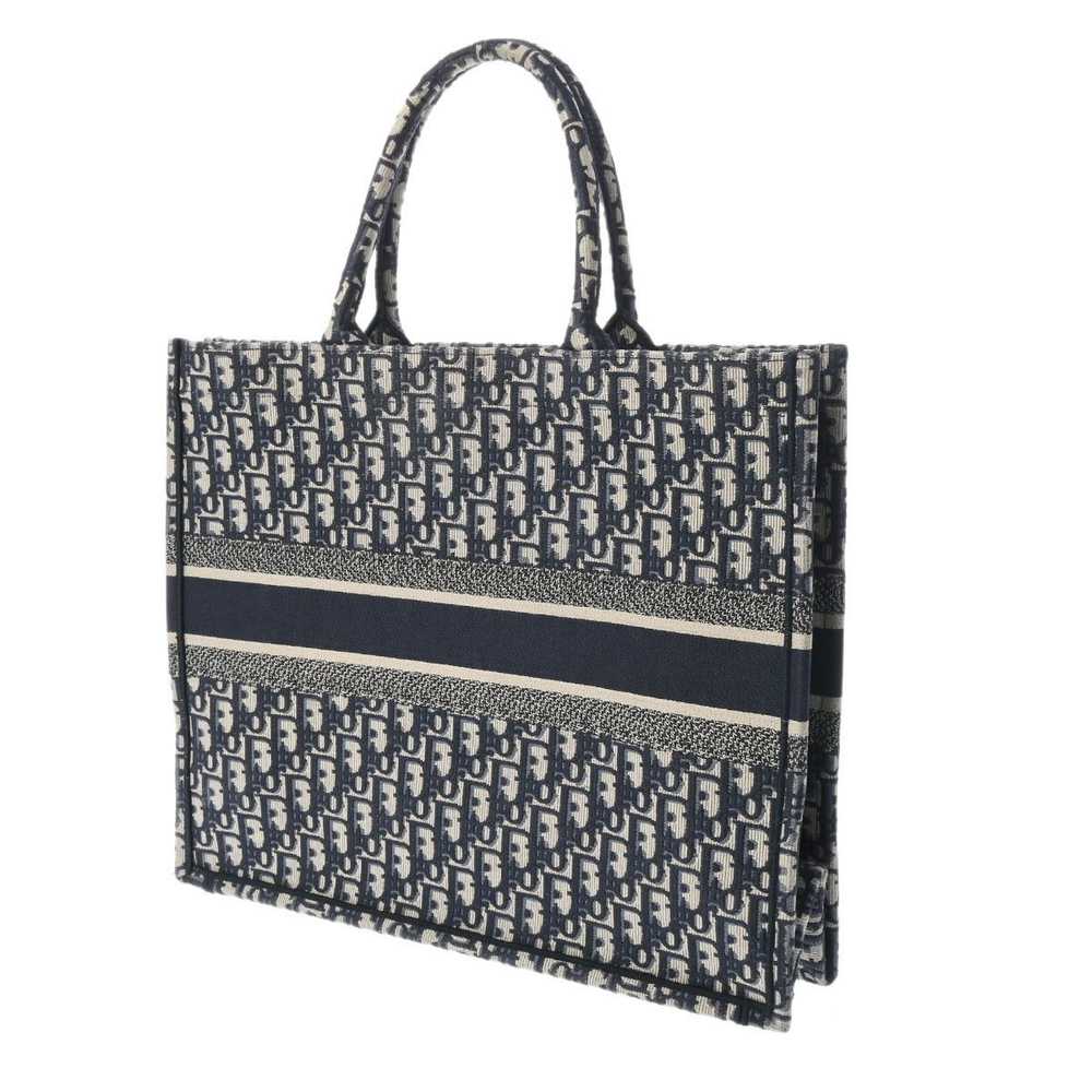 Dior Christian Dior Book Tote Bag Navy Handbag - image 2