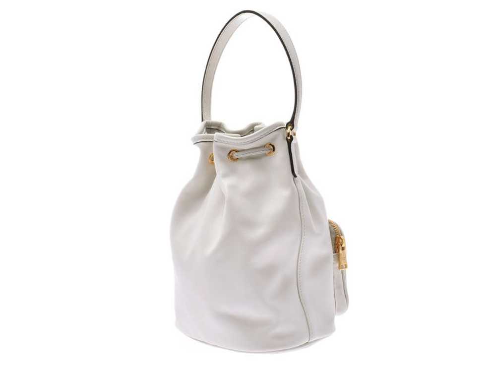 Prada Prada 2way Bucket Bag White Metal Fittings - image 2