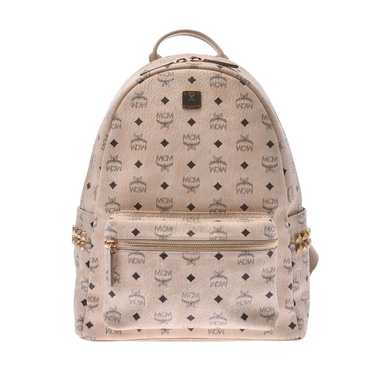 MCM MCM Backpack Studded Leather Daypack Beige - image 1