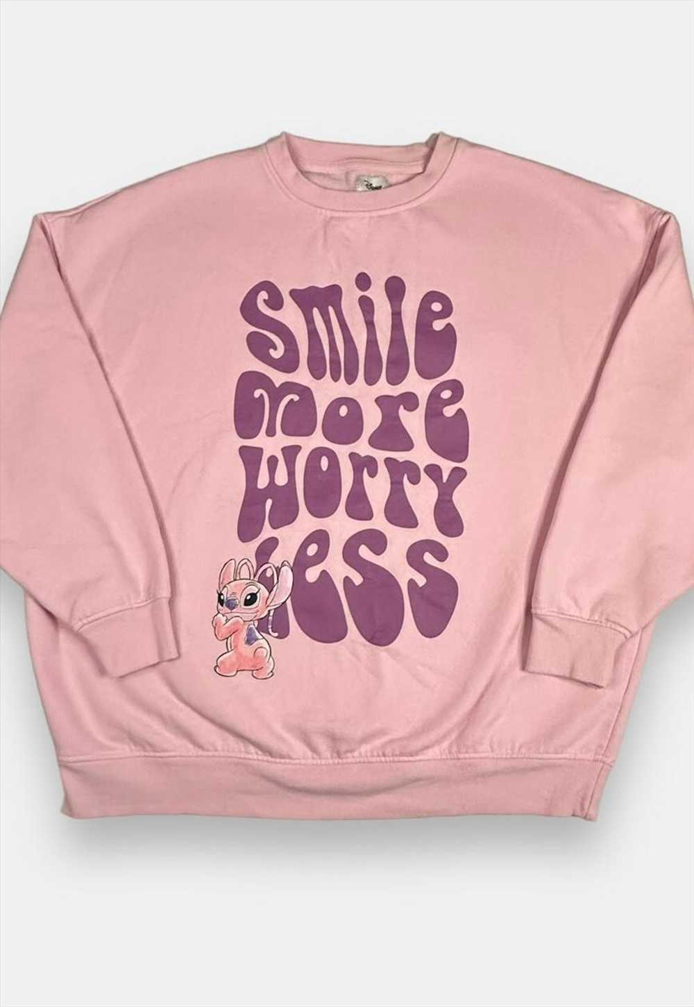 Disney Lilo and Stitch pink sweatshirt womans siz… - image 1