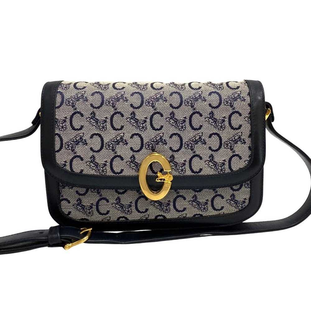 Celine Celine Leather Shoulder Bag Pochette Navy - image 1