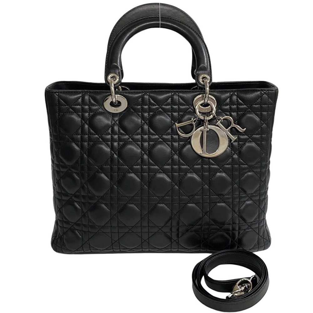 Dior Christian Dior Leather 2way Handbag Shoulder… - image 1