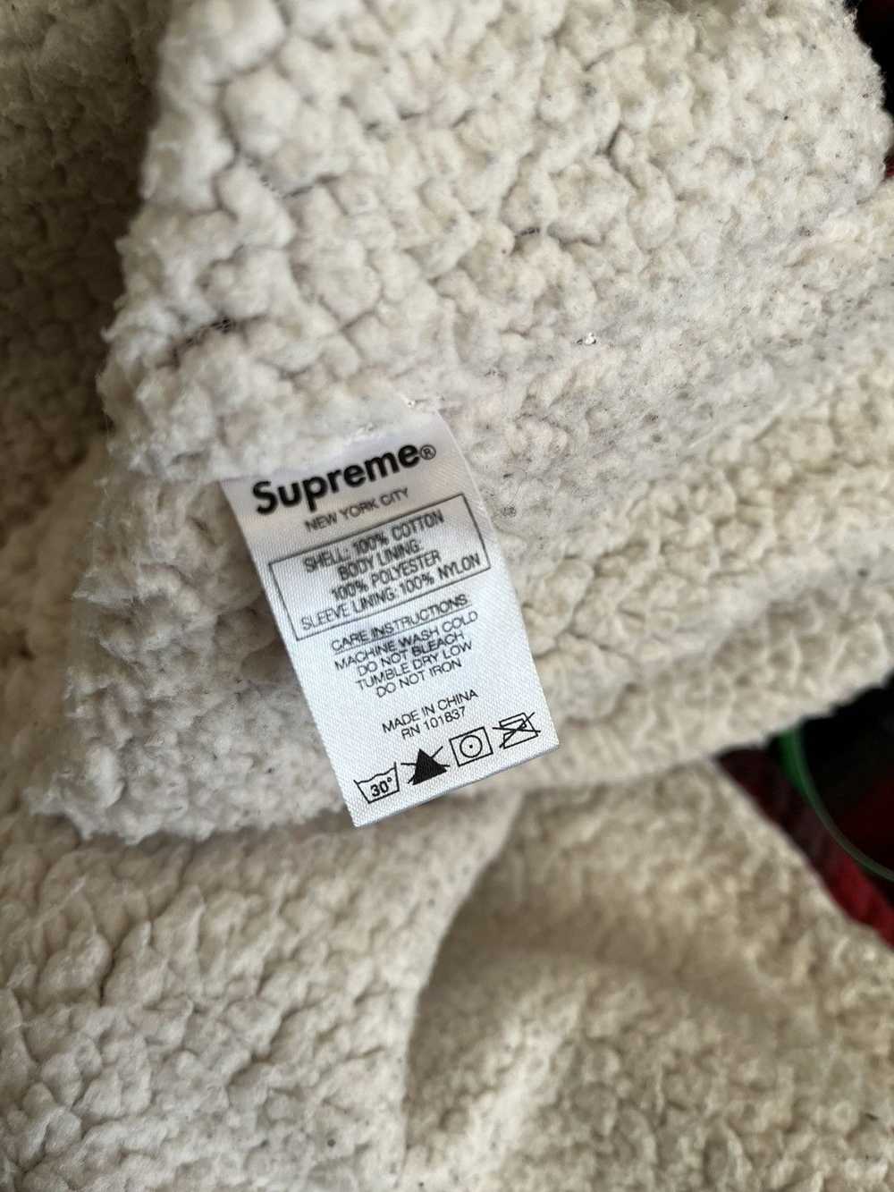 Supreme Supreme sherpa Buffalo plaid flannel - image 5