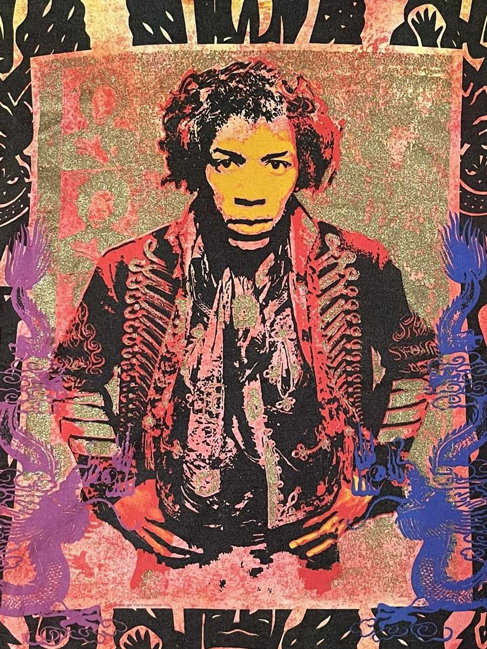 Vintage 90s Jimi Hendrix AOP T-Shirt - image 4