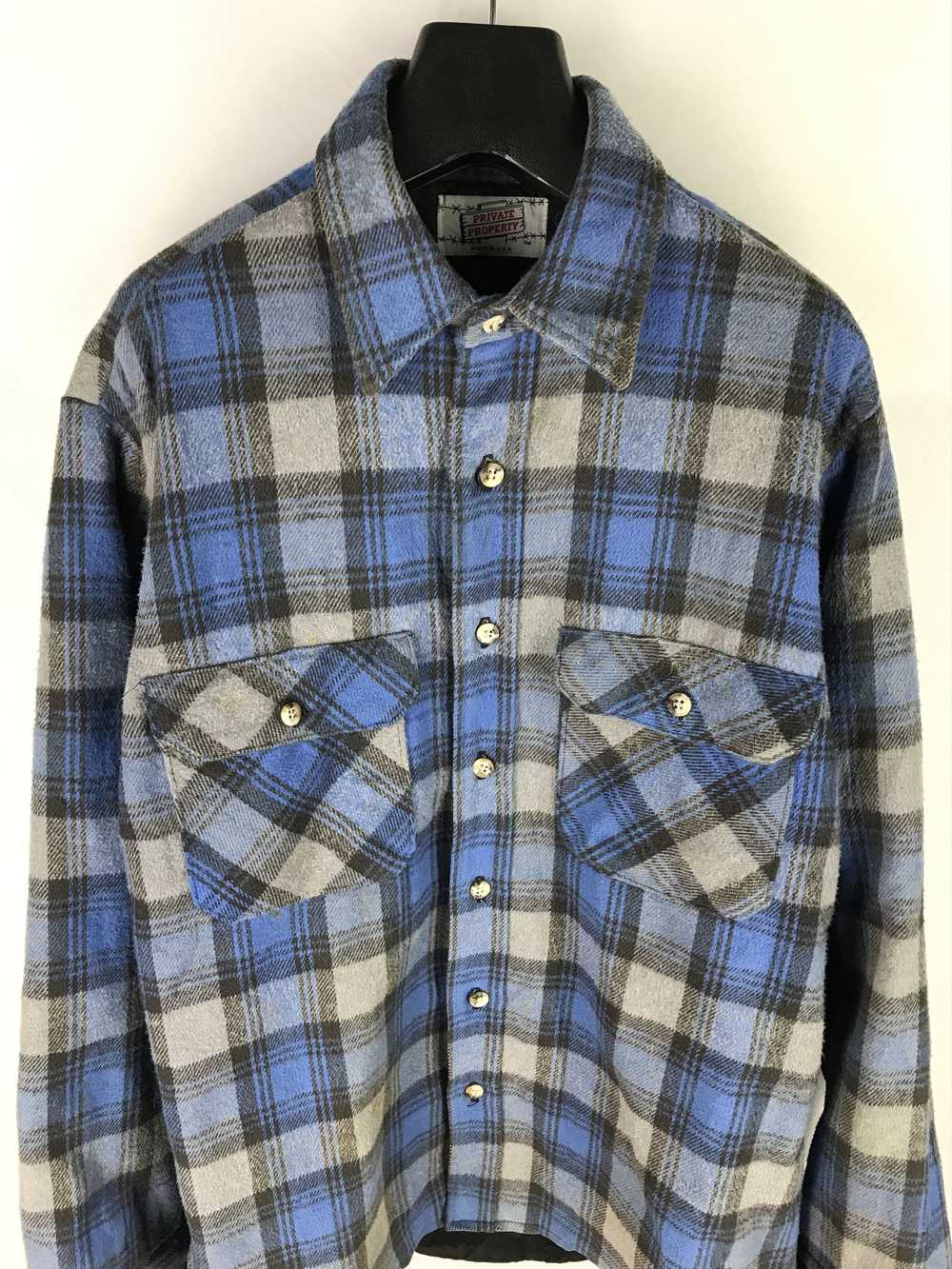 Flannel × Made In Usa × Vintage PRIVATE PROPERTY … - image 2