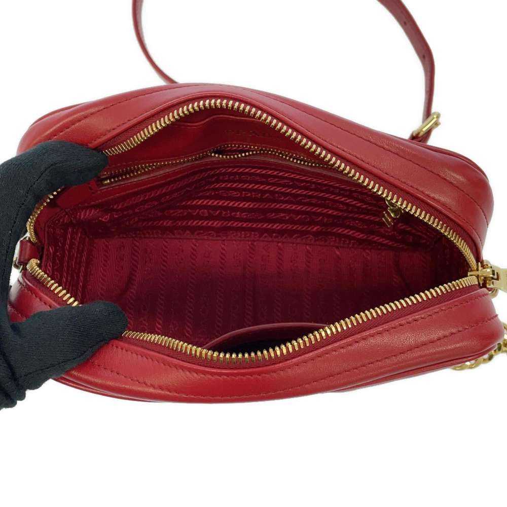 Prada Prada Chain Shoulder Bag Diagram Leather Cr… - image 5