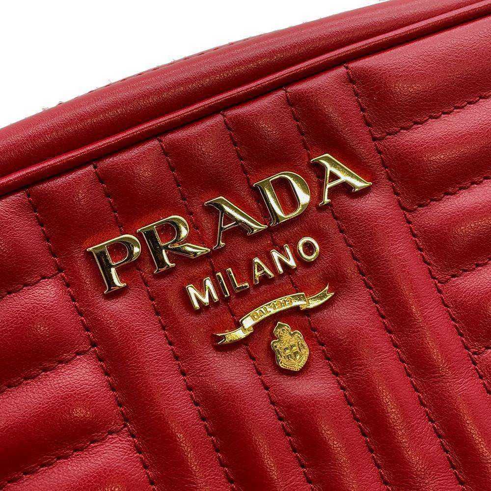Prada Prada Chain Shoulder Bag Diagram Leather Cr… - image 8