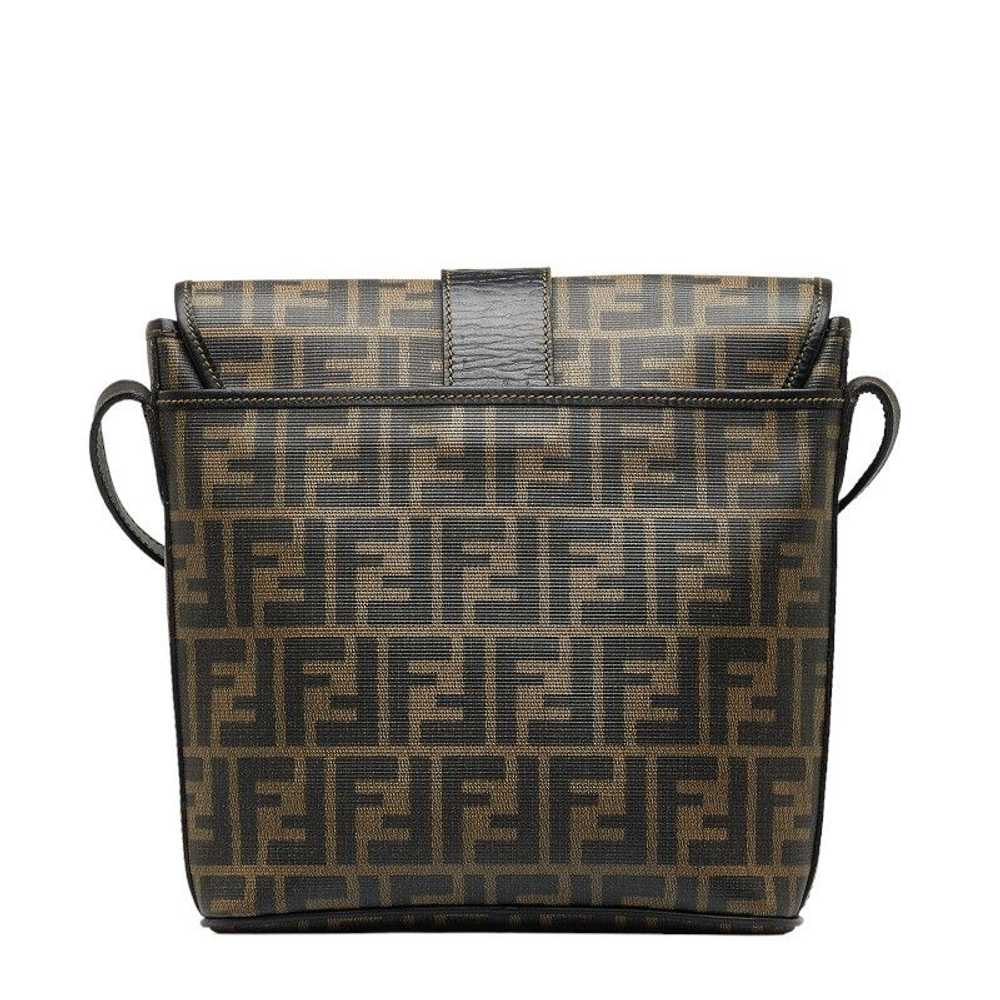 Fendi Fendi Zucca Crossbody Shoulder Bag Black Br… - image 3