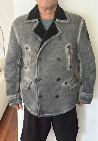 Armani Exchange Faux Shearling Peacoat