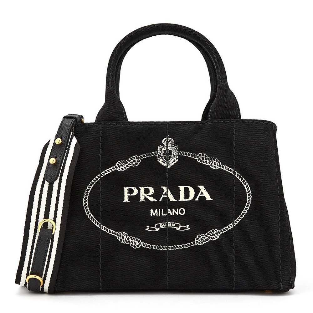 Prada Prada Small Tote Bag Shoulder Bag Black - image 1