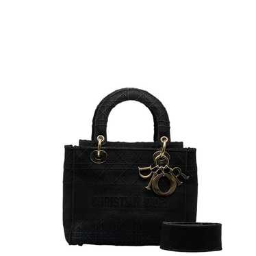 Dior Dior Delight Cannage Handbag Shoulder Bag Bl… - image 1