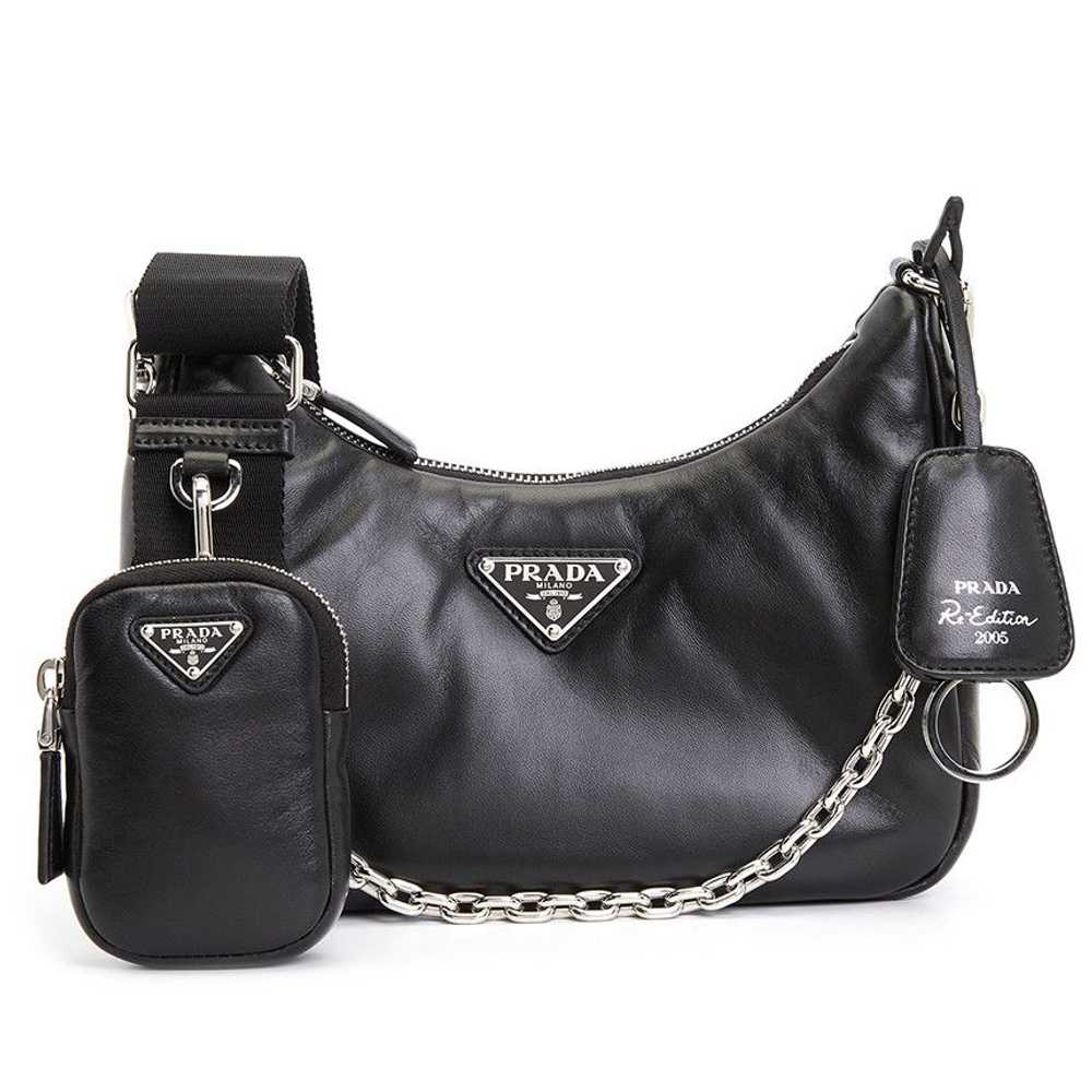 Prada Prada Chain Tote Bag Shoulder Bag Black - image 1