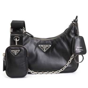 Prada Prada Chain Tote Bag Shoulder Bag Black - image 1