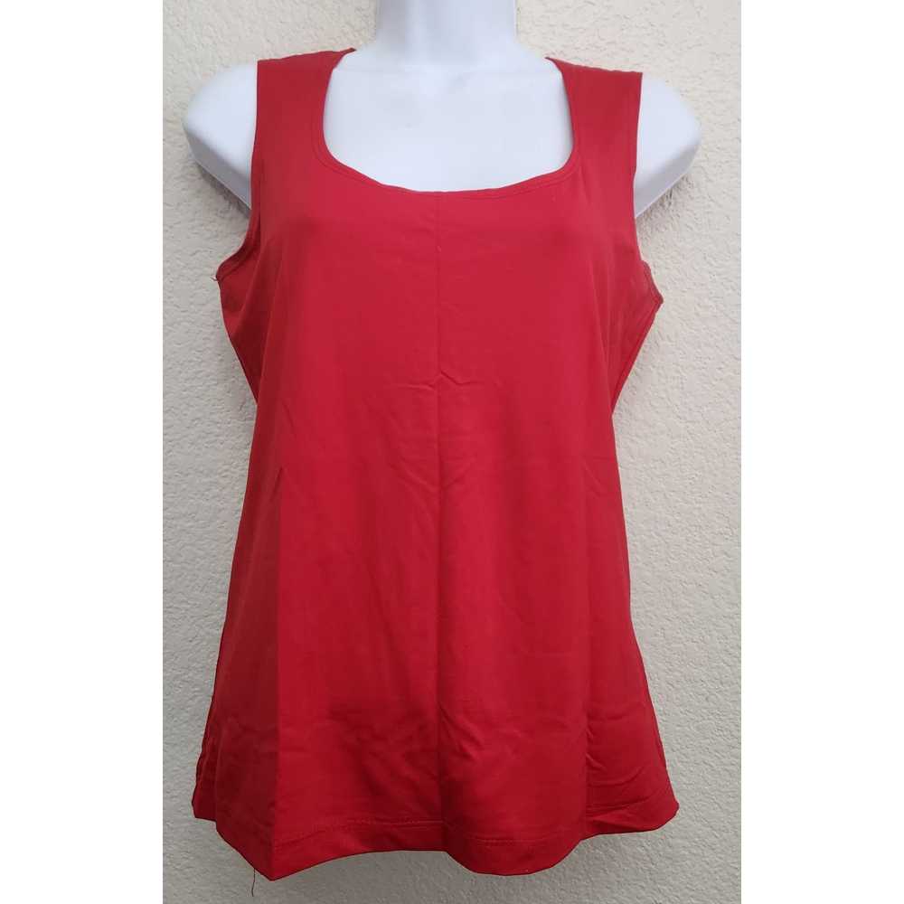 Other Peck & Peck Essentials Red Square Neck Tank… - image 1