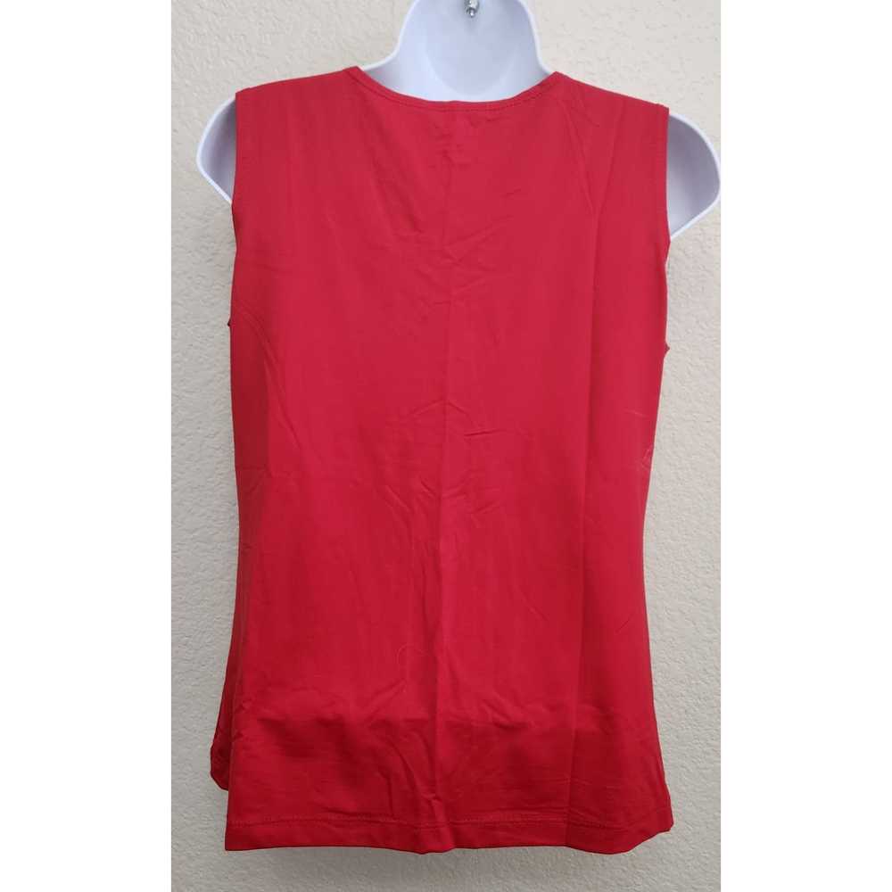 Other Peck & Peck Essentials Red Square Neck Tank… - image 2