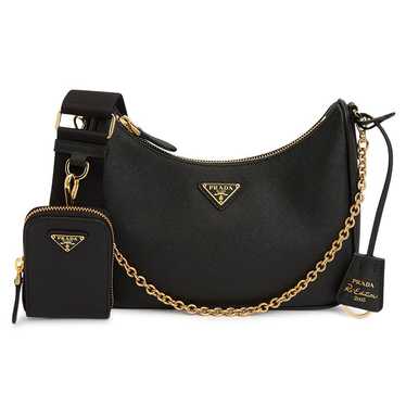 Prada Prada Chain Tote Shoulder Bag Black - image 1