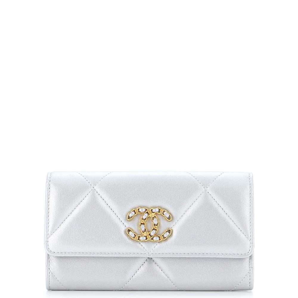 Chanel 19 Flap Wallet Quilted Lambskin Small - image 1