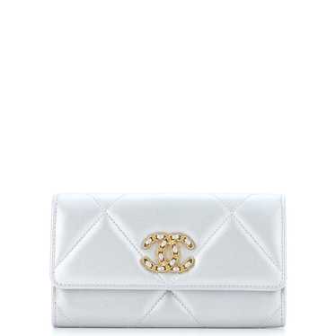 Chanel 19 Flap Wallet Quilted Lambskin Small - image 1