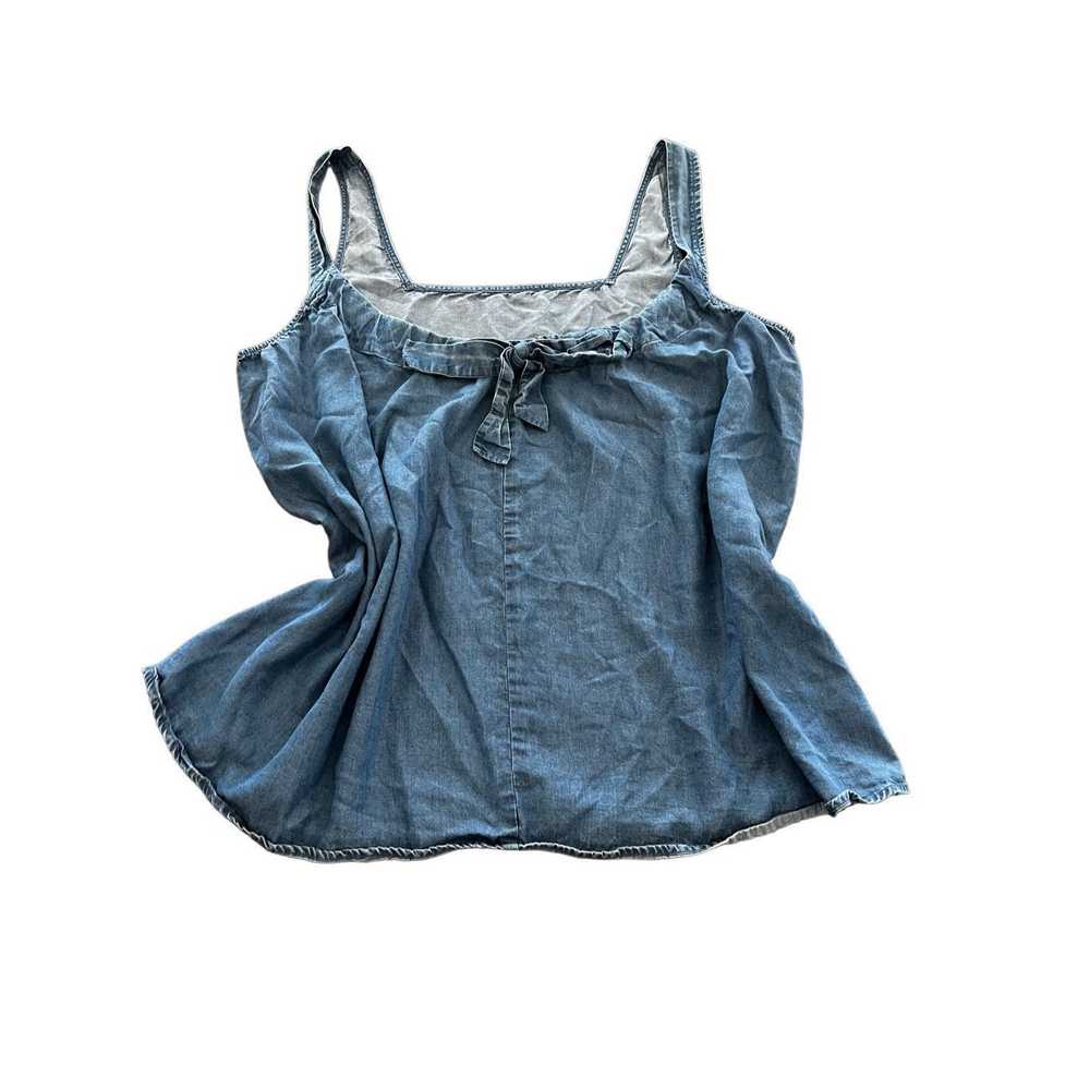 Loft LOFT Women denim Sleeveless Blouse size XL - image 3