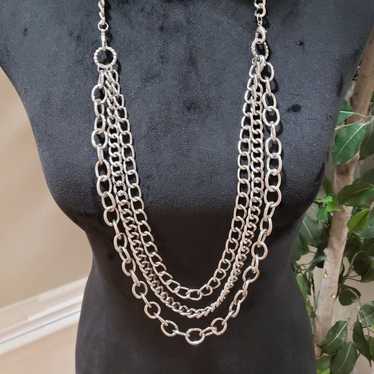 Other Women Fashion Triple Strand Silver Tone Coll