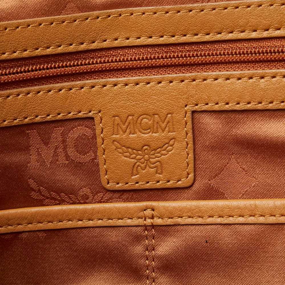 MCM MCM Visetos Glam Studded Clutch Bag Brown PVC… - image 10