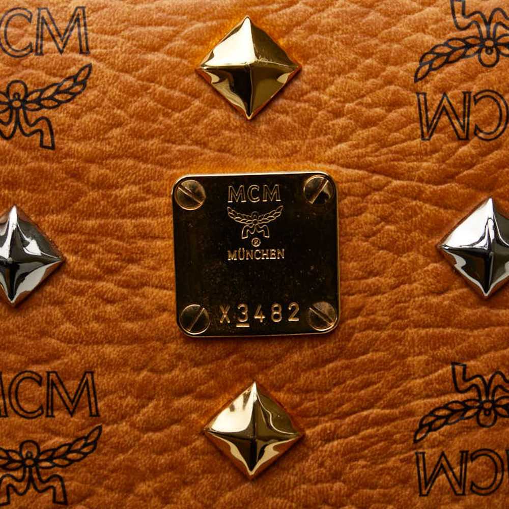 MCM MCM Visetos Glam Studded Clutch Bag Brown PVC… - image 9