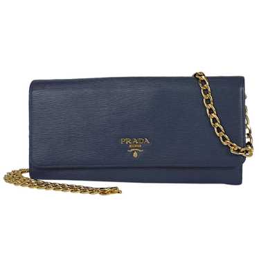 Prada Prada Logo Bifold 2way Chain Wallet Shoulde… - image 1