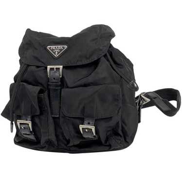 Prada Prada Logo Plate Rucksack Nylon Nero Black - image 1