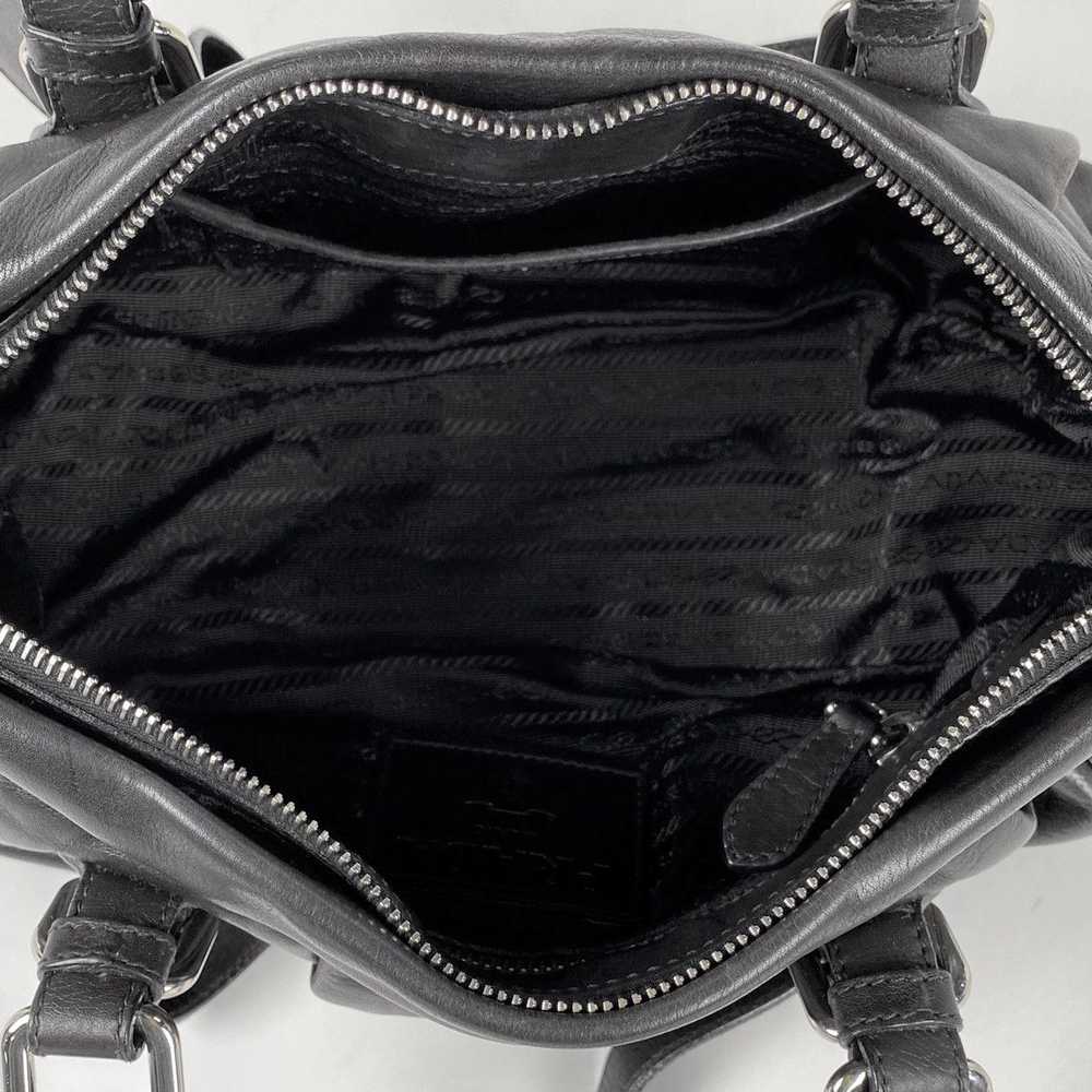 Prada Prada Handbag 2way Shoulder Bag Leather Ner… - image 7