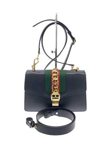 Gucci Gucci Silvie Shoulder Bag Leather Black