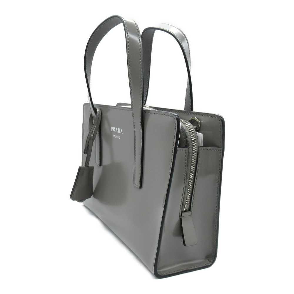 Prada Prada 2way Shoulder Bag Leather Gray Handbag - image 3